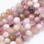 Természetes rózsaszín opál - gyöngyök, csiszolt, AB osztály, 3 mm