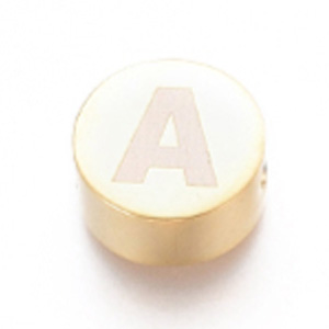 Ocelový oddělovač, písmenko A, zlaté, 10x4,5 mm