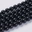 Natürlicher Onyx - Perlen, schwarz, 6 mm