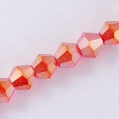 Broušené skleněné korálky, cihlové, 3 mm