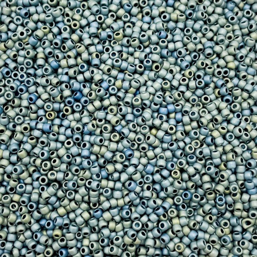 TOHO Round, 8/0, 512F, Higher-Metallic Frosted Blue Haze, rokajlové korálky