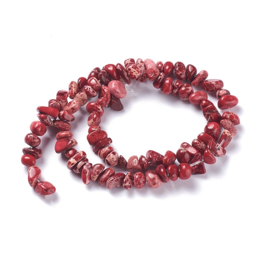 Přírodní regalit - nugetky, červené, 6~10x5~8x4~6mm