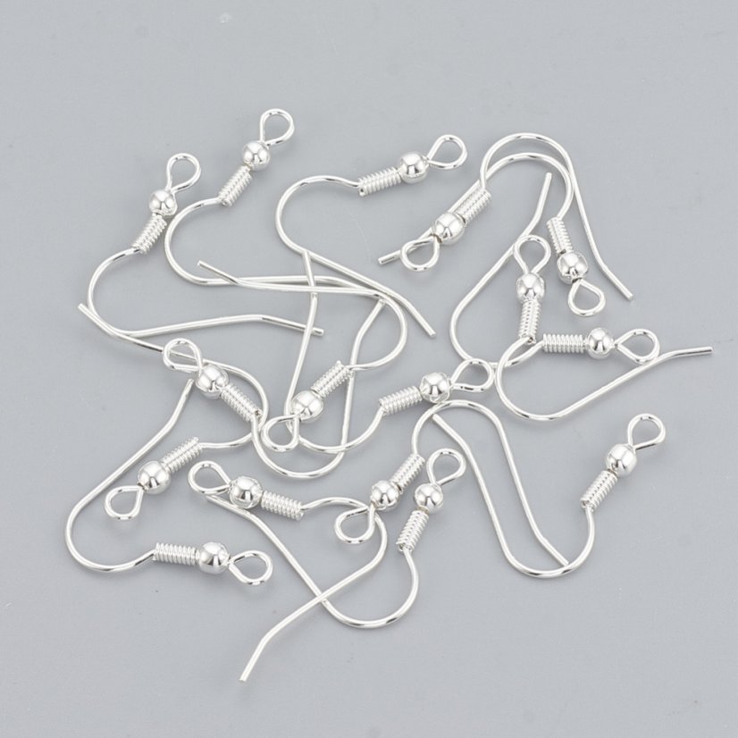 Afroháčky z 304 oceli, stříbrné, 20x20x3 mm