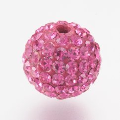 Shamballa golyó 4,5 mm, menet 1 mm rózsaszín