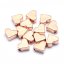 Mosazný oddělovač srdce - rosegold, 6x7x3mm