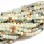 Mattierter Naturquarz - Imitation von Amazonit - Perlen, mehrfarbig, 6 mm