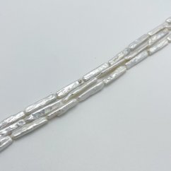 Přírodní říční perly, biwa, 22x5 mm