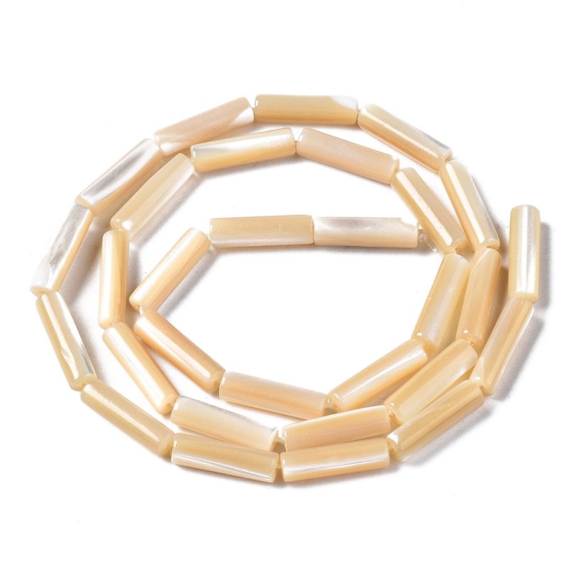 Přírodní perleťové tyčinky, světle hnědé, 13x4 mm