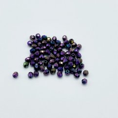 Broušené ohňovky iris purple, 3 mm