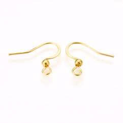 Afroháčiky z 304 ocele,zlaté, 16x16-19x3 mm