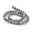 Natürlicher Jaspis - Perlen, Picasso, grau, 8 mm