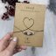 Geschenkkarte mit Schnurarmband aus Labradorit, Rosenquarz und Kristall