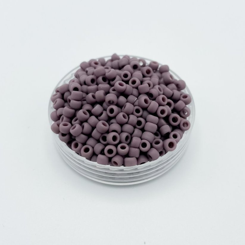 TOHO Round, 8/0, 52F, Opaque-Frosted Lavender, rokajlové korálky - Množství: 5g