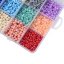 DIY Set rokajlových korálků s elastomerem a pinzetou, 19 barev