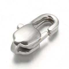 Karabinka z 304 ocele, stříbrná, 11x5.5x3.5 mm