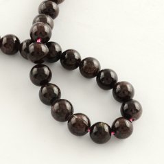 Természetes gránát - gyöngyök, barna 4 mm