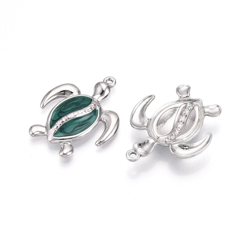Přívěsek z 304 ocele "Želva" větší  30 × 24 × 4 mm