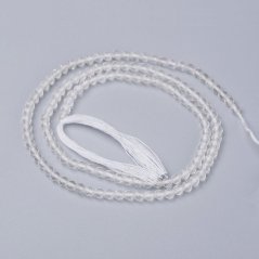 Természetes kristály - gyöngyök, csiszolt, 2 mm