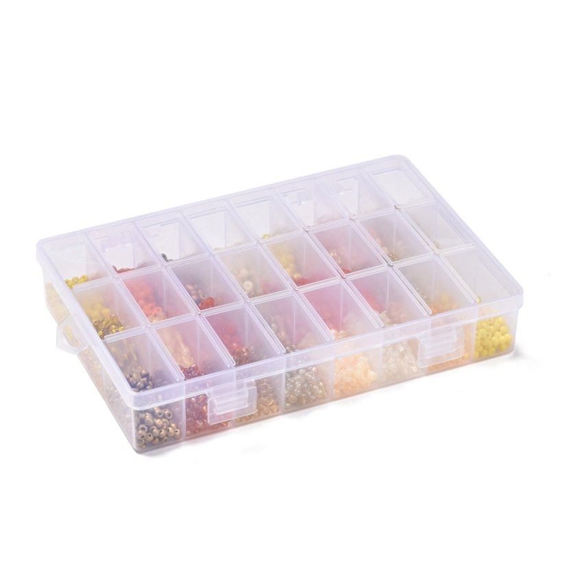 Set rokajlových korálků 6/0, žluté, 24 barev