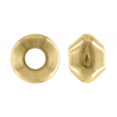 Glatte Perle, Bicone, golden, 5 mm, Gold filled