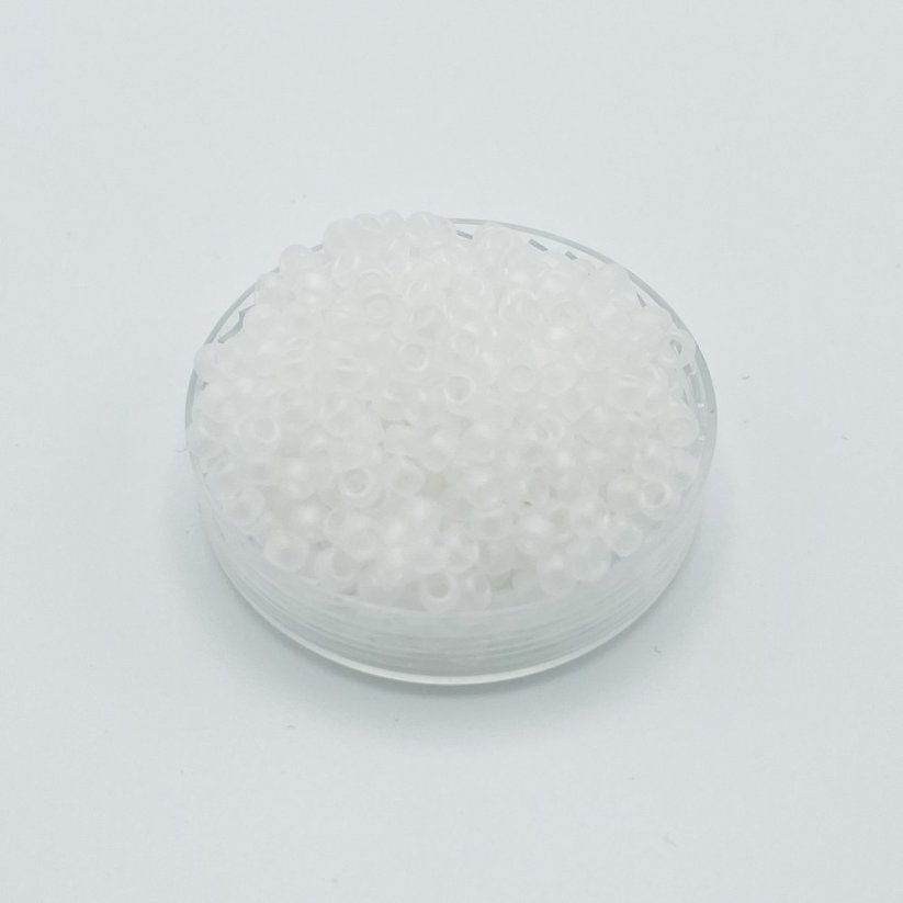 TOHO Round, 8/0, 161F, Transparent-Rainbow-Frosted Crystal, rokajlové korálky