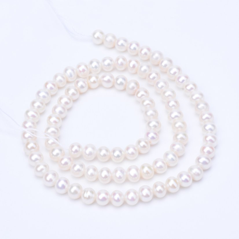 Přírodní říční perly, brambora, 5-5,5 mm