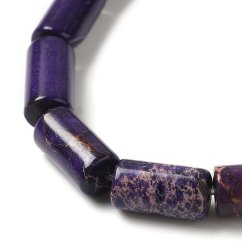 Přírodní regalit - válečky, fialové, 8 × 4,5 mm