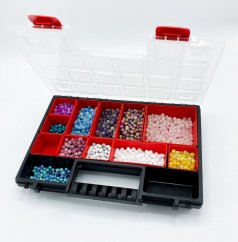 Aufbewahrungsbox aus Plastik mit 13 Fächern, 344x249x50 mm
