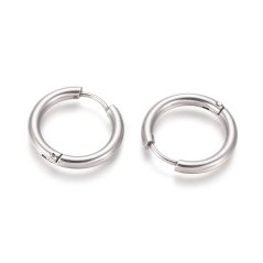 Fülbevaló csat 304-es acélból, 19x2,5 mm, ezüst