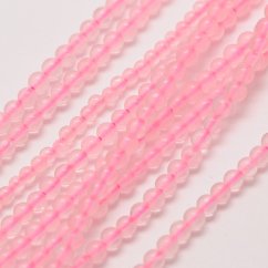Prírodný ruženín - korálky ružové 2 mm