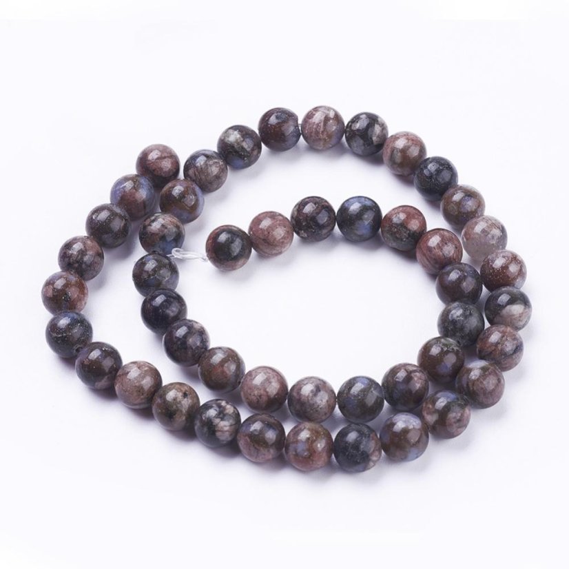 Přírodní opál - korálky, africký, modrý, 8 mm