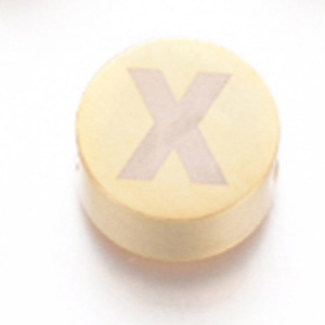 Acél elválasztó, X betű, arany, 10x4,5 mm