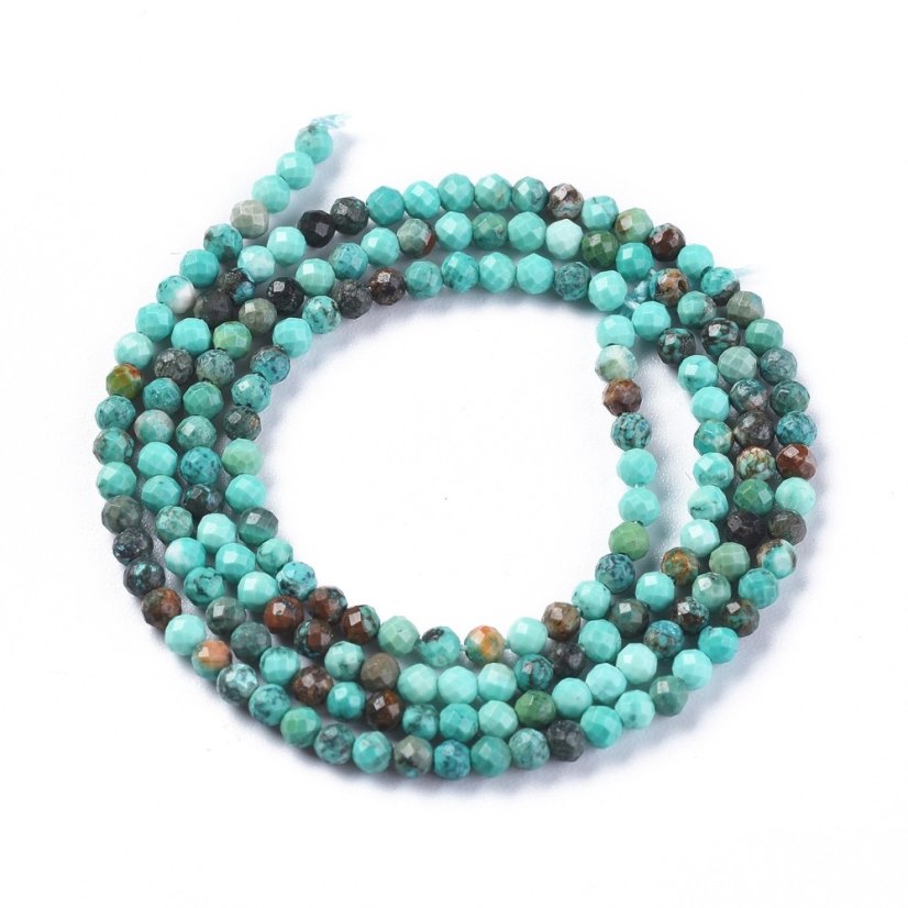 Přírodní howlit - korálky, modré, 2 mm