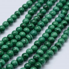Natürlicher Malachit - Perlen, grün, 3 mm
