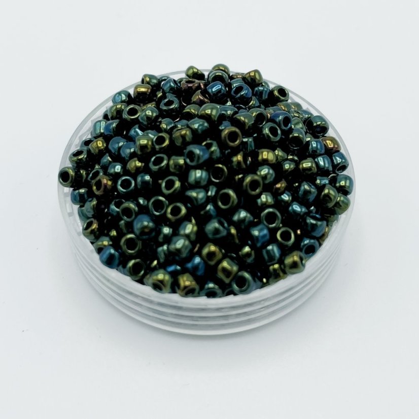 TOHO Round, 8/0, 84, Metallic Iris - Green/Brown, maggyöngyök