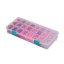 Sklenené korálky mix - 24 farieb, ružové, set 8 mm