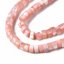 Heishi korálky s perleťou, 4x2 mm, ružové