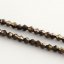 Csiszolt üveggyöngyök, fémezett, black plated, 4 mm