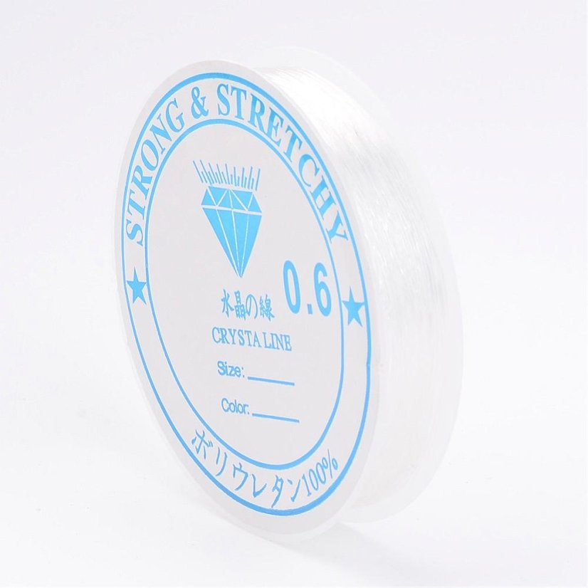 Elastomer - ø 0,6 mm, 10,5 m, bílý, 1 ks
