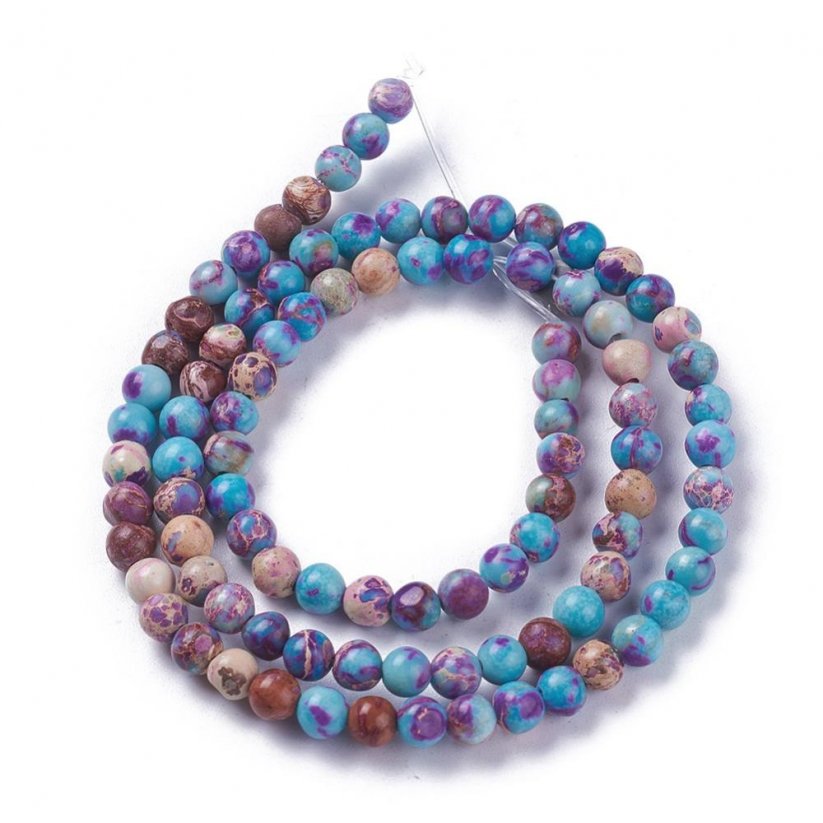 Natürlicher Regalit - Perlen, blau-violett, 4 mm