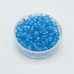Csiszolt gyöngyök crystal aqua lined, 3 mm