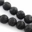 1 cérna természetes láva - gyöngyök, fekete, 8 mm