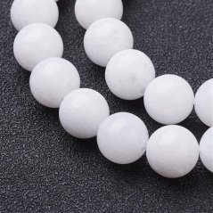 Prírodný nefrit - korálky biele 6 mm
