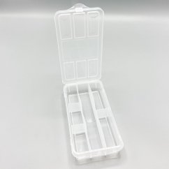 Aufbewahrungsbox aus Plastik mit 6 Fächern, 180x90x35 mm