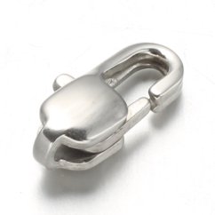 Karabiner 304 acélból, ezüst, 11x5.5x3.5 mm