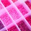 Rocailles Perlenset 8/0, rosa, 24 Farben