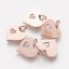 Přívěšek z 304 oceli růžový "Srdce" 12x12,5x1 mm