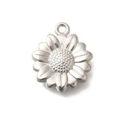 Přívěsek z nerezové oceli 304,"Květina", 18 × 15,5 × 4 mm
