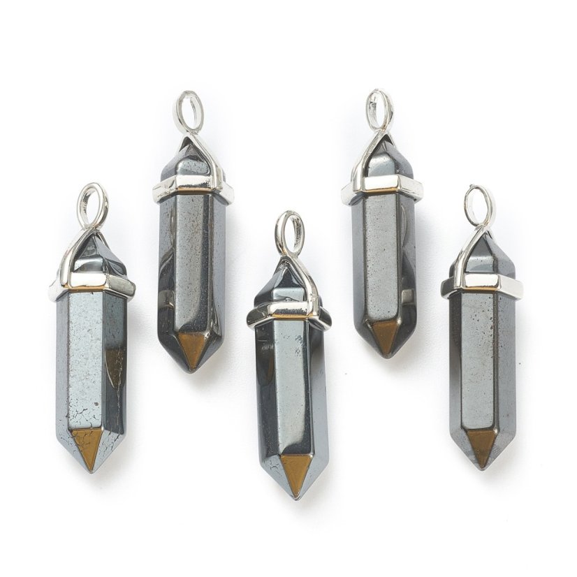 Hematit medál, 39x12x11,5 mm