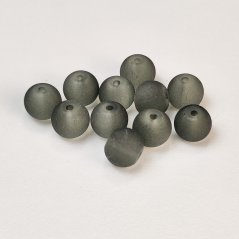 Skleněné korálky matné - 8 mm, šedé